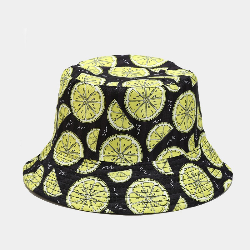 BK00073 Variété de chapeau de seau d'impression de fruits à double face