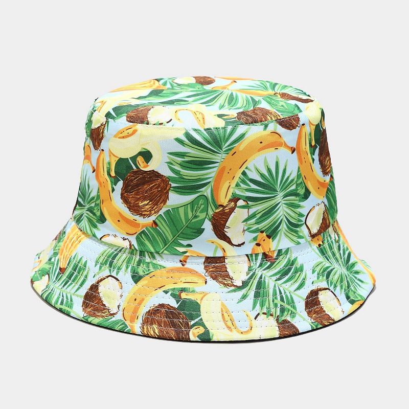 BK00073 Variété de chapeau de seau d'impression de fruits à double face