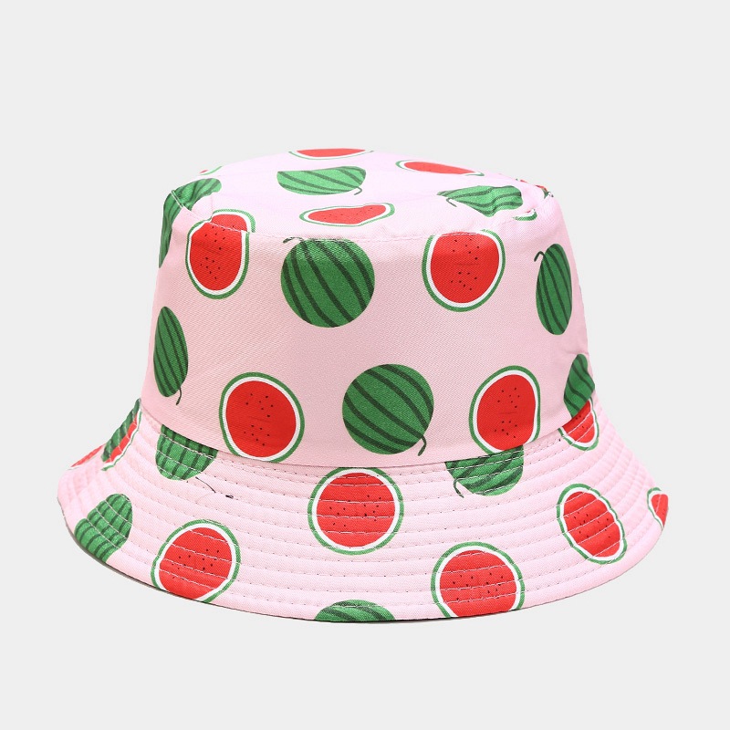 BK00073 Variété de chapeau de seau d'impression de fruits à double face