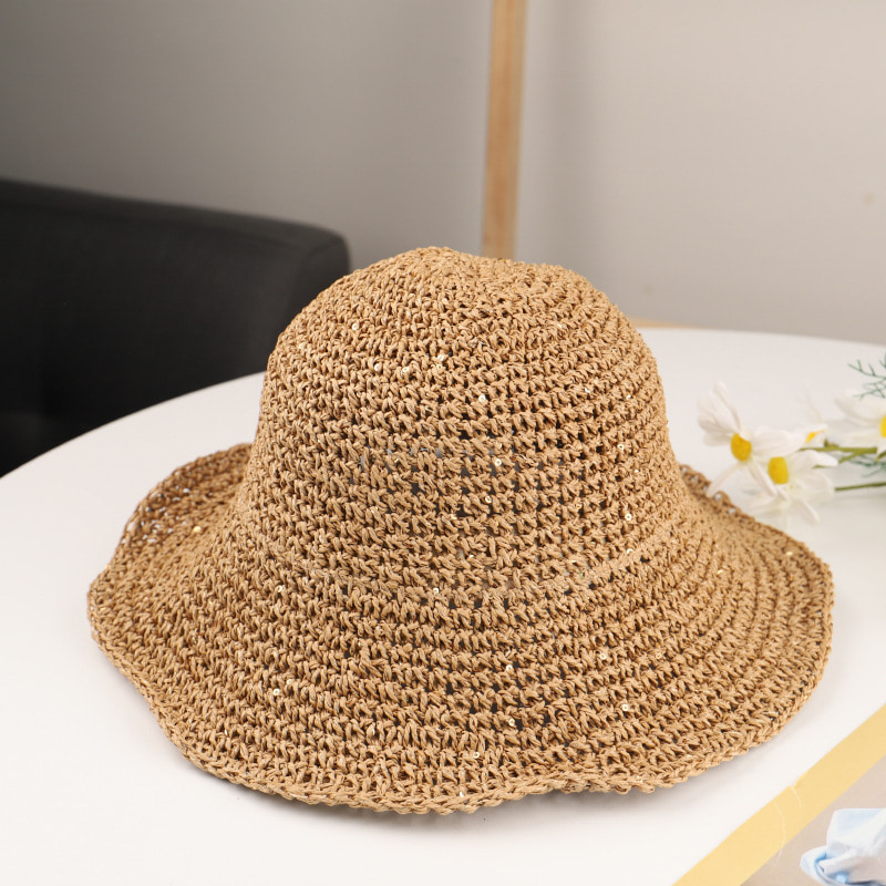 BK00026 Chapeau seau à petit bord pour femme Chapeau de protection solaire de plage