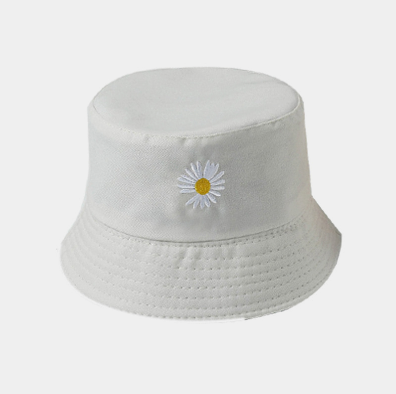 BK00019 Petit chapeau seau à double marguerite court avant-toit pare-soleil