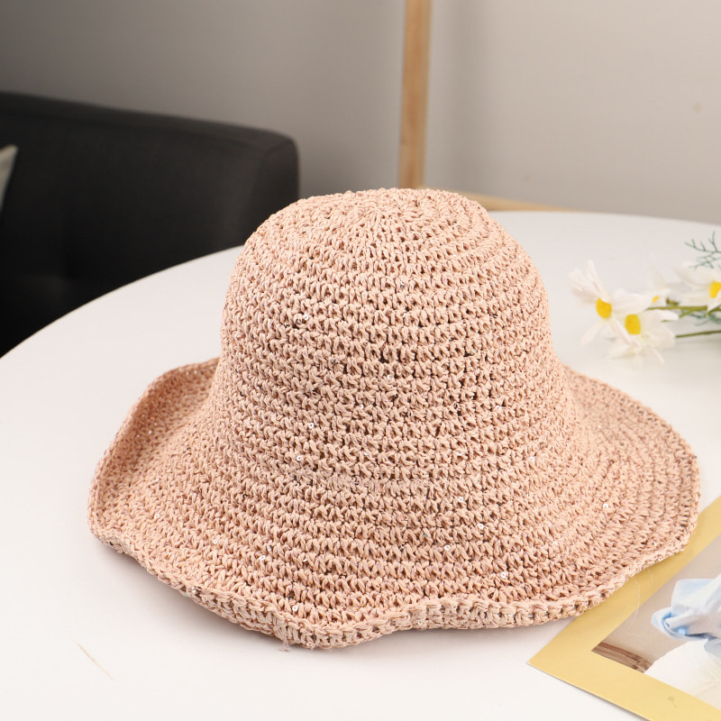 BK00026 Chapeau seau à petit bord pour femme Chapeau de protection solaire de plage