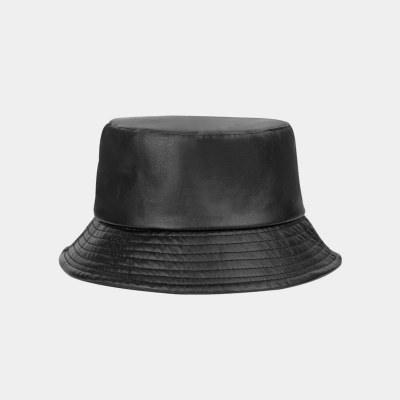 BK00049 Chapeau seau en cuir PU