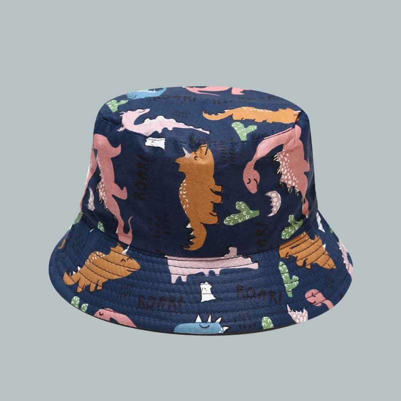 BK00070 Chapeau de seau pour bébé en plein air avec motif de dessin animé mignon