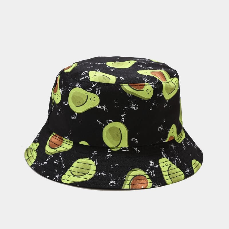 BK00059 Chapeau seau à motif de fruits floraux