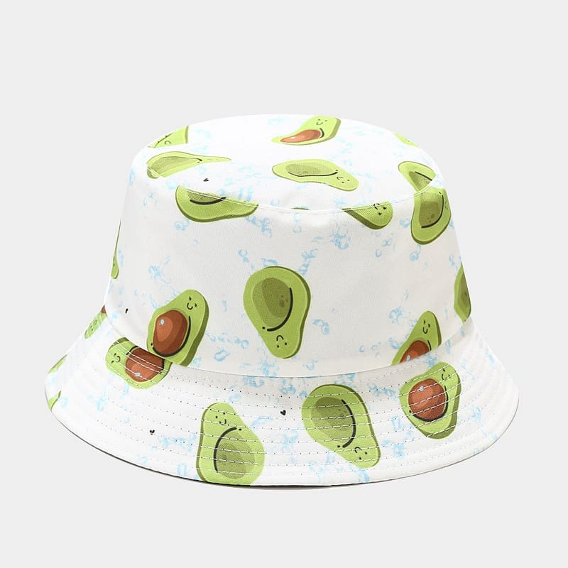 BK00059 Chapeau seau à motif de fruits floraux