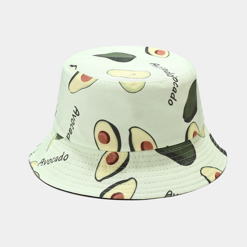 BK00059 Chapeau seau à motif de fruits floraux