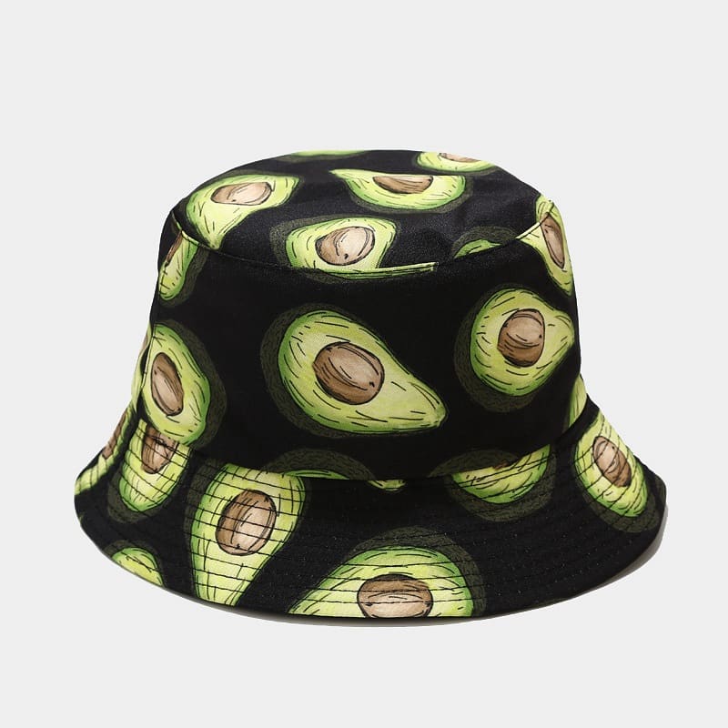 BK00059 Chapeau seau à motif de fruits floraux