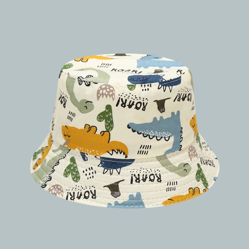 BK00070 Chapeau de seau pour bébé en plein air avec motif de dessin animé mignon