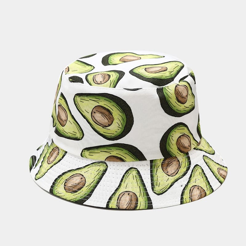 BK00059 Chapeau seau à motif de fruits floraux