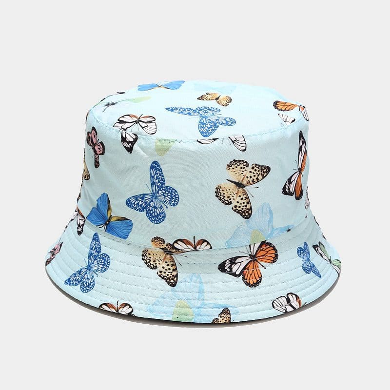 BK00057 Chapeau Bob Motif Papillon Coloré