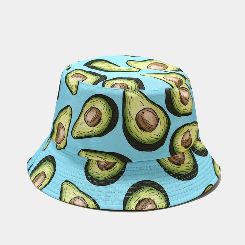 BK00059 Chapeau seau à motif de fruits floraux