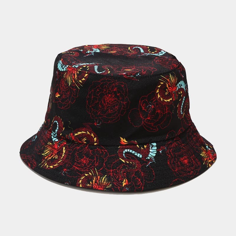 BK00067 Street Fashion hommes et femmes impression chapeau seau