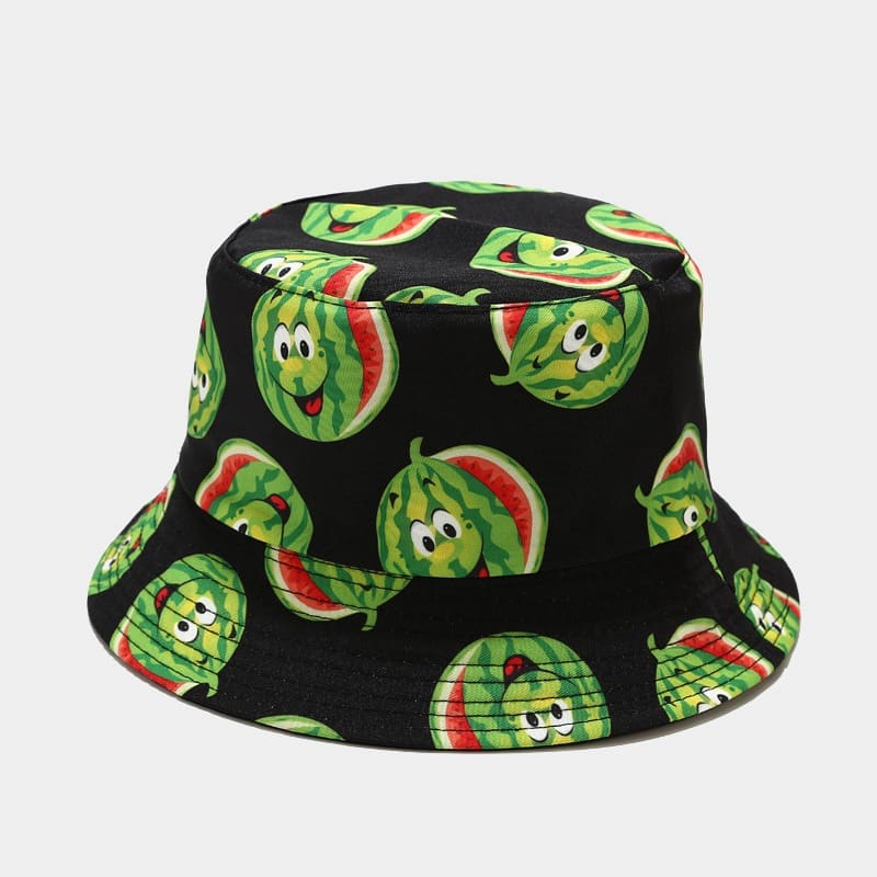 BK00059 Chapeau seau à motif de fruits floraux