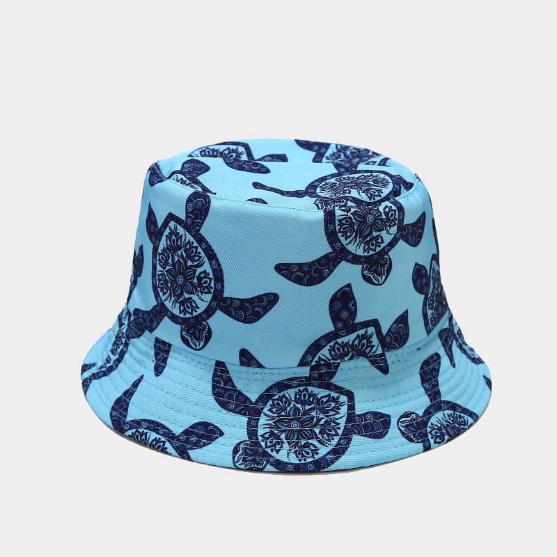 BK00072 Chapeau Bob Double Face Imprimé Animal Marin