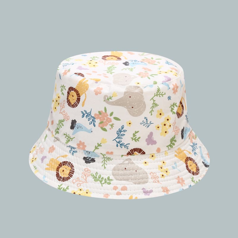 BK00070 Chapeau de seau pour bébé en plein air avec motif de dessin animé mignon