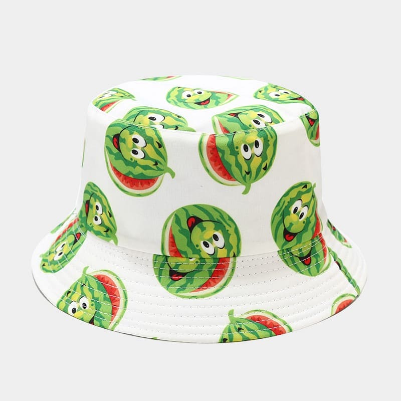 BK00059 Chapeau seau à motif de fruits floraux