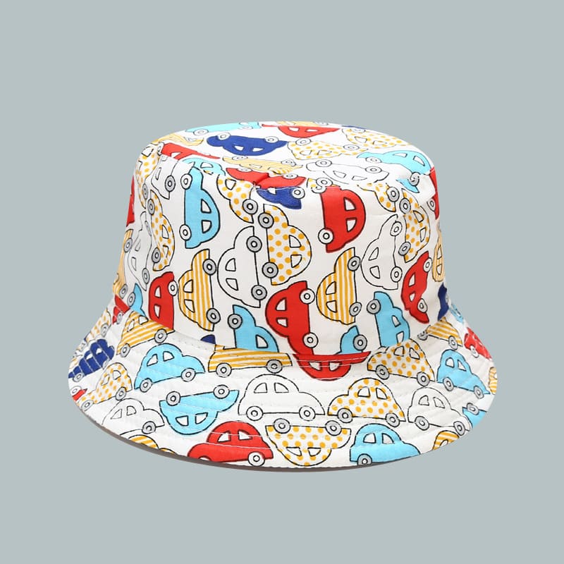 BK00070 Chapeau de seau pour bébé en plein air avec motif de dessin animé mignon