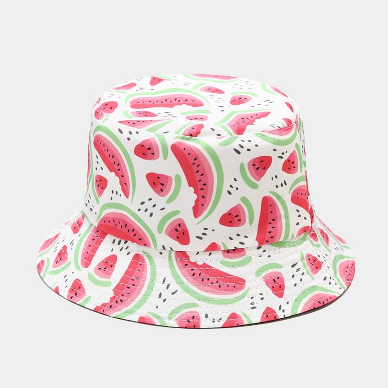 BK00059 Chapeau seau à motif de fruits floraux