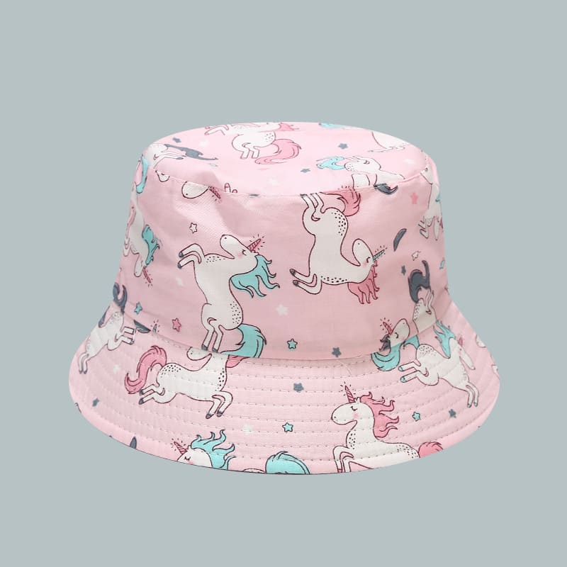 BK00070 Chapeau de seau pour bébé en plein air avec motif de dessin animé mignon