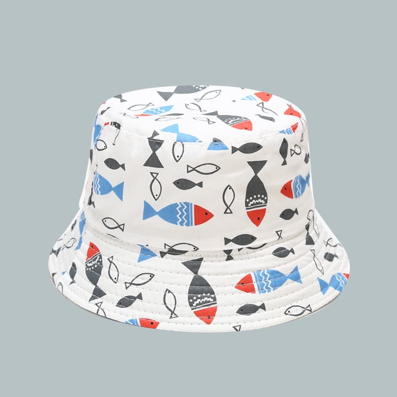 BK00070 Chapeau de seau pour bébé en plein air avec motif de dessin animé mignon