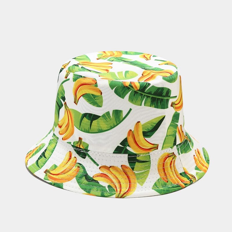 BK00059 Chapeau seau à motif de fruits floraux