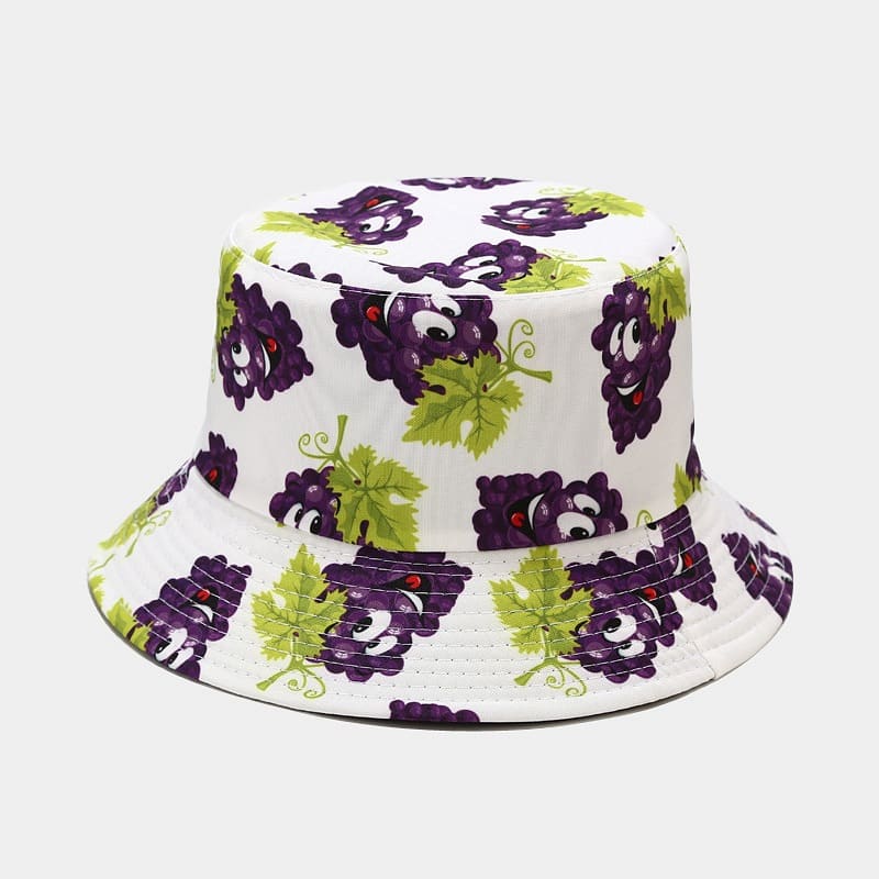 BK00059 Chapeau seau à motif de fruits floraux