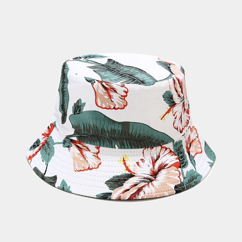 BK00062 Chapeau seau pliant Sunbonnet imprimé double face