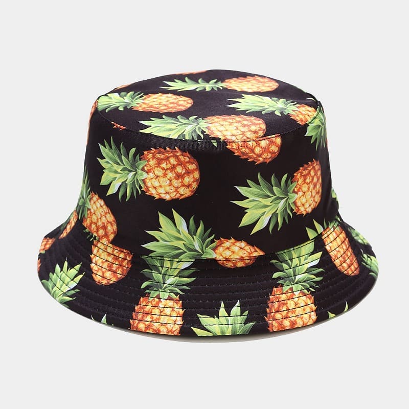 BK00059 Chapeau seau à motif de fruits floraux