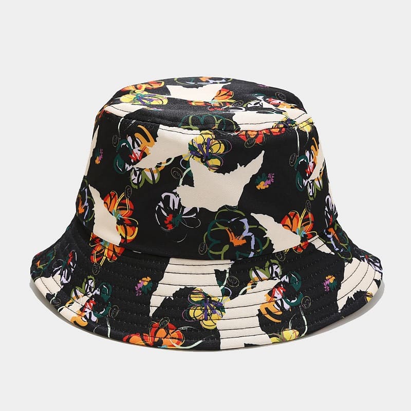 BK00067 Street Fashion hommes et femmes impression chapeau seau