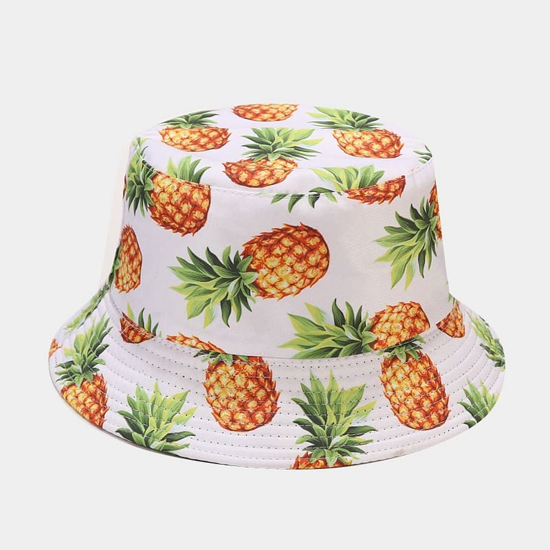 BK00059 Chapeau seau à motif de fruits floraux