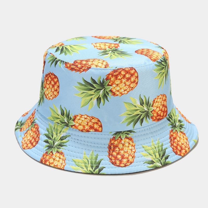 BK00059 Chapeau seau à motif de fruits floraux