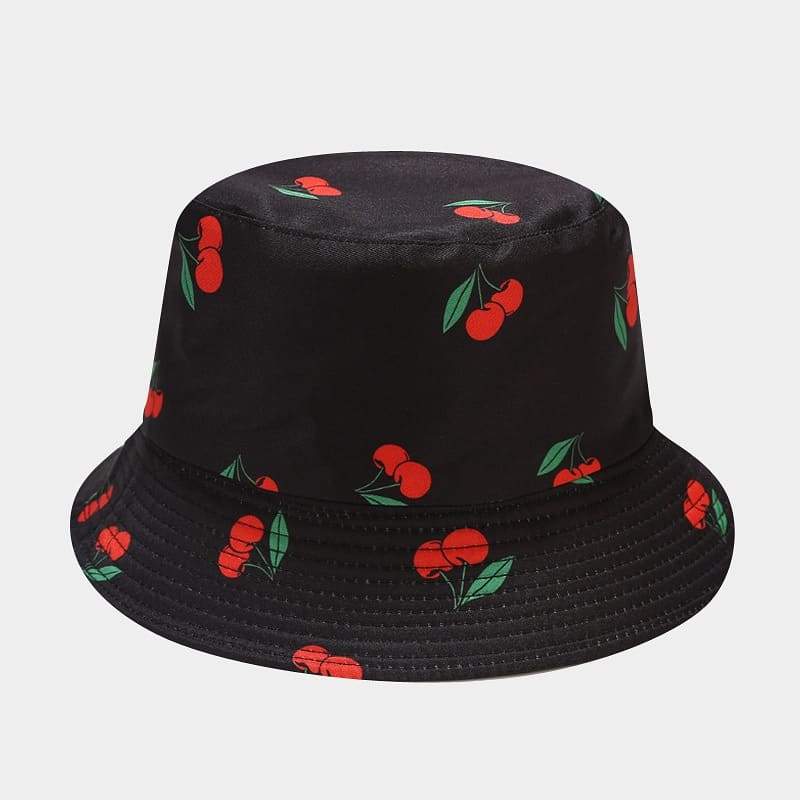 BK00059 Chapeau seau à motif de fruits floraux