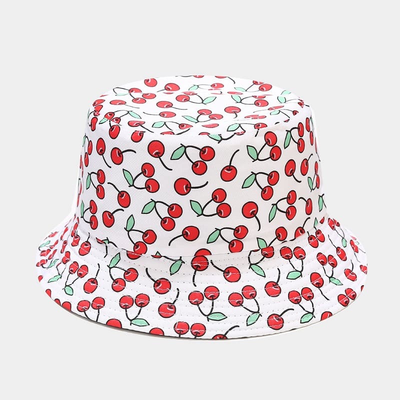 BK00059 Chapeau seau à motif de fruits floraux