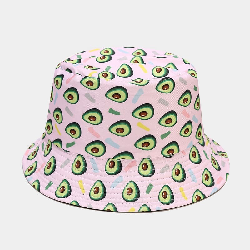 BK00059 Chapeau seau à motif de fruits floraux