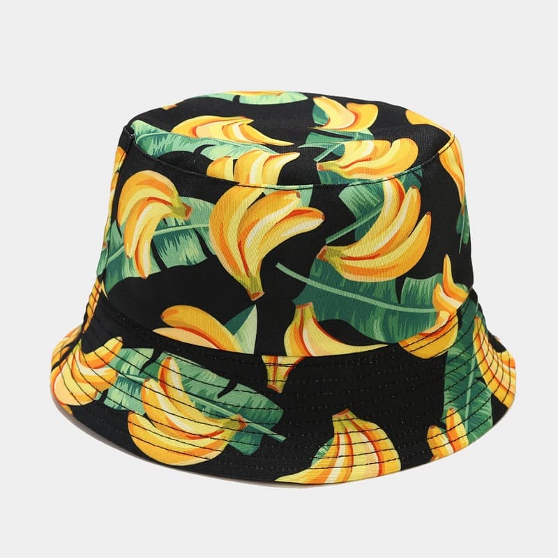 BK00059 Chapeau seau à motif de fruits floraux