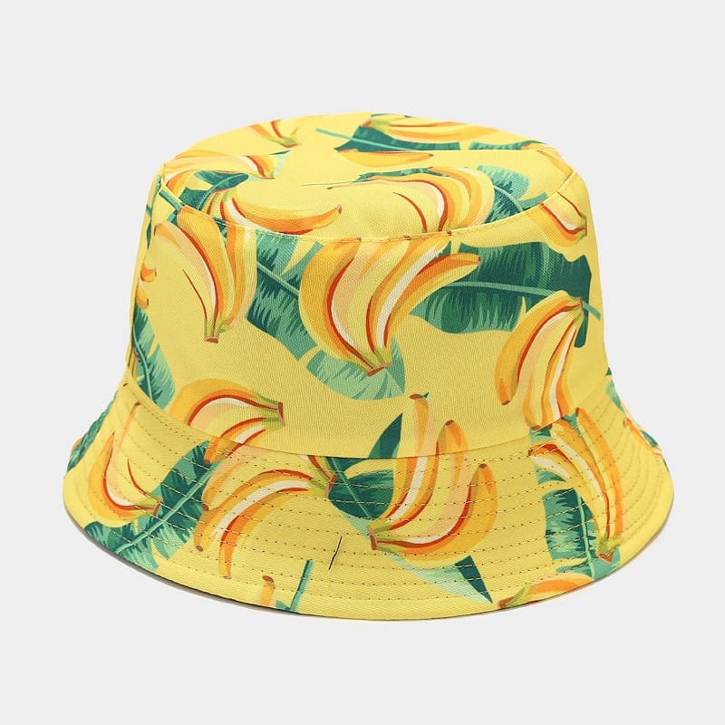 BK00059 Chapeau seau à motif de fruits floraux