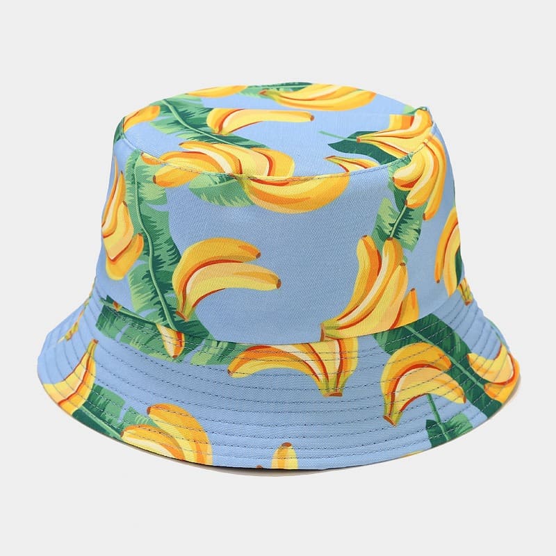 BK00059 Chapeau seau à motif de fruits floraux