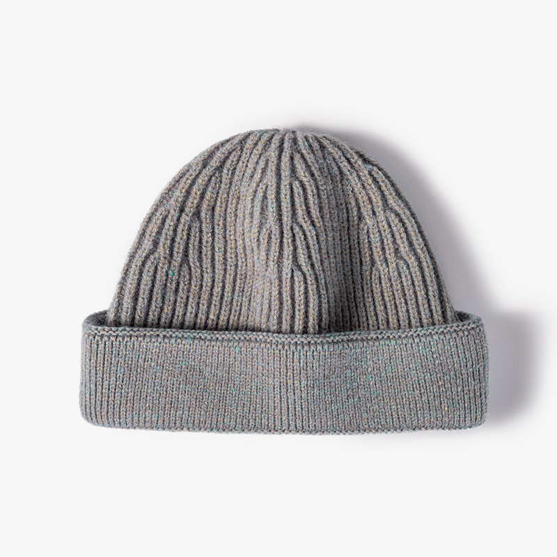 H00013 Chapeau tricoté en laine adulte multicolore en automne hiver