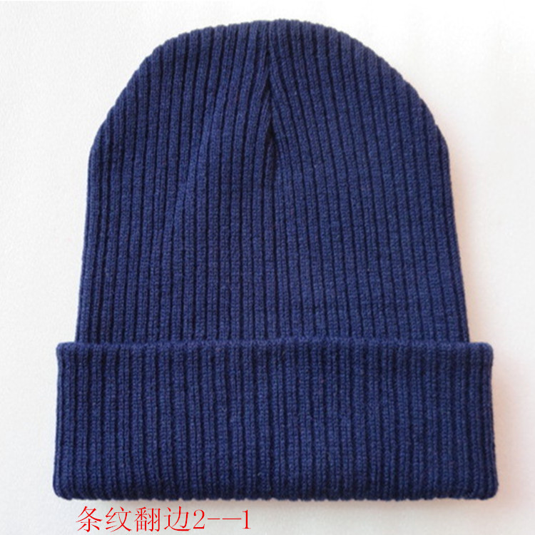 H00008 Bonnet double épaisseur en tricot uni