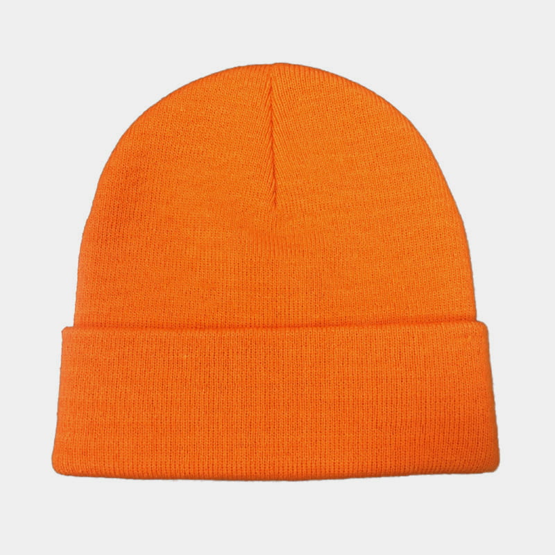 H00002 Bonnet tricoté extérieur pour hommes et femmes de couleur unie Automne Hiver