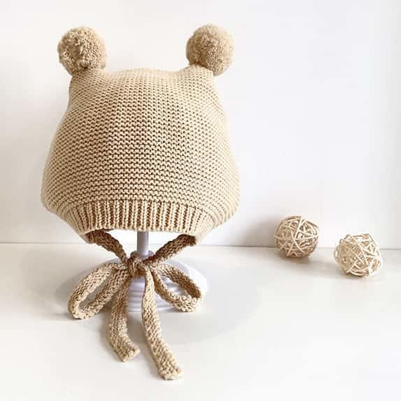 H00087 Bonnet tricoté en laine pour enfants