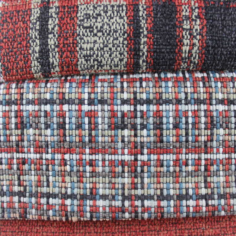 Tissu de canapé en lin imitation mosaïque multicolore SM-A0021