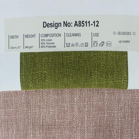 Tissu de canapé en lin imitation solide mélangé teint SM-A0032