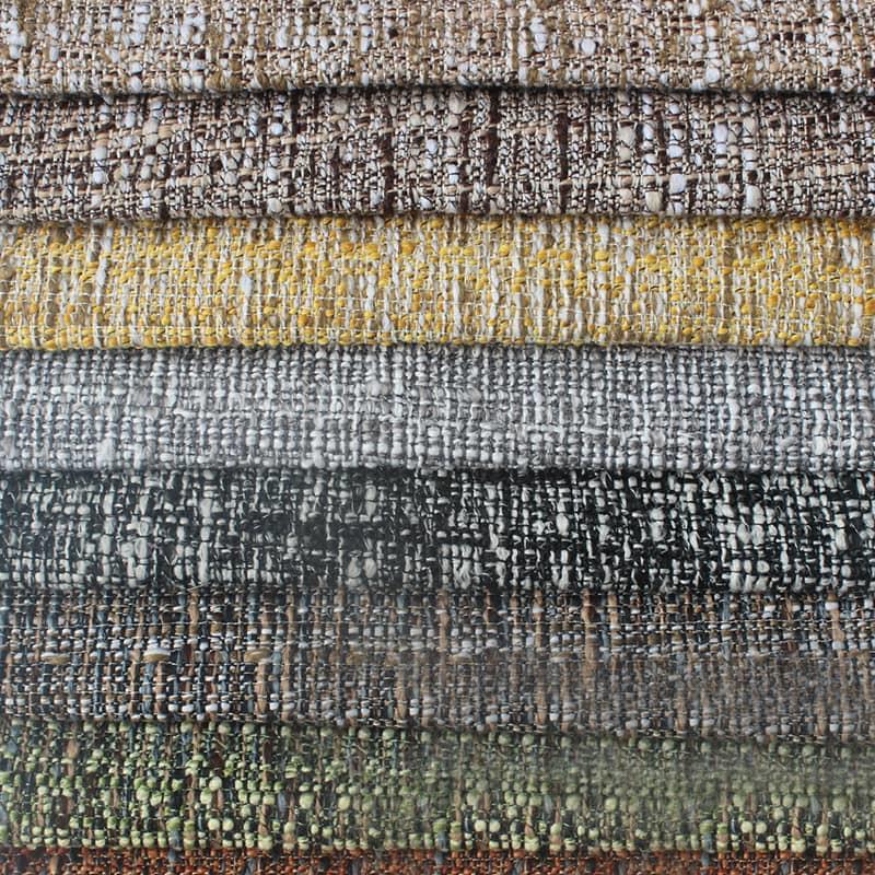Tissu de canapé en lin imitation multicolore mélangé SM-A0011