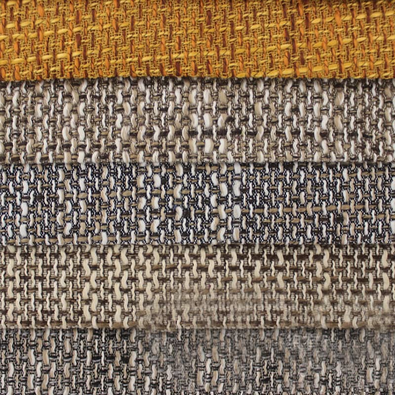 SM-A0026 Tissu de canapé en lin d'imitation plat texturé durable tissé net