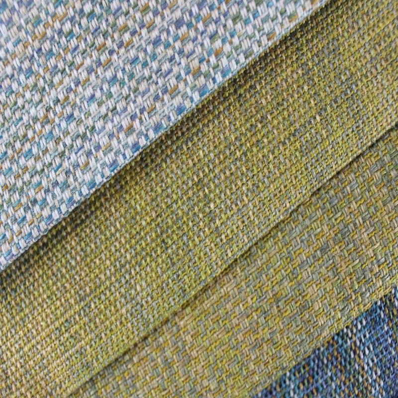 Tissu de canapé en lin imitation grille en bambou multicolore SM-A0036