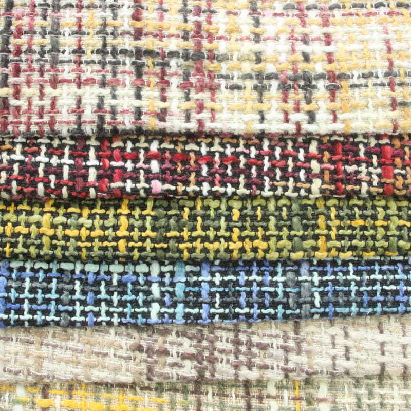 Section de bambou SM-A0030 teint tissu de canapé en lin imitation jacquard coloré
