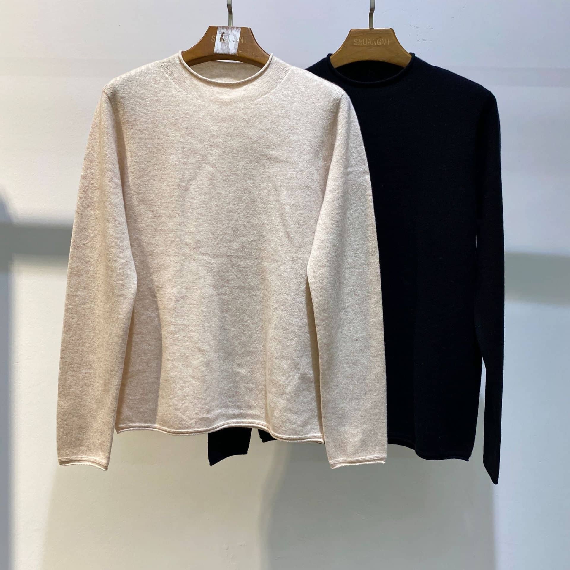 SM-K0031 Chemise de bas de pull tricotée en laine sans couture d'automne et d'hiver