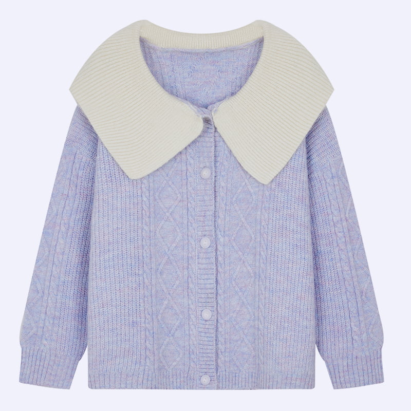 ML2205 French Baby Collar Lady Cardigan en tricot Manteau